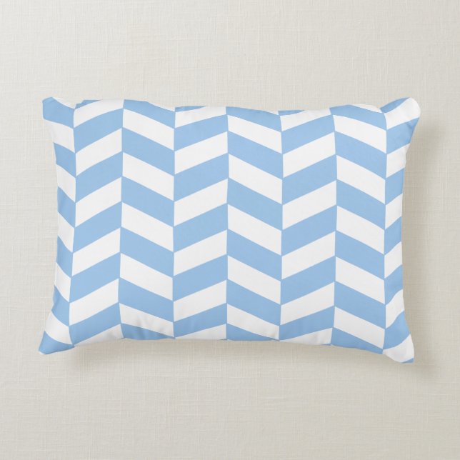 Coussins Décoratifs Baby Blue Herringbone (Dos)