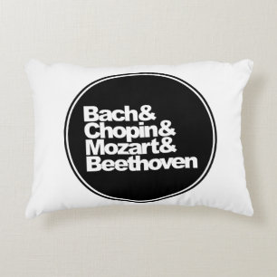 Coussins Décoratifs Bach et Chopin et Mozart et Beethoven