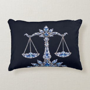 Coussins Décoratifs Balance en cristal d'argent Collection Luxe
