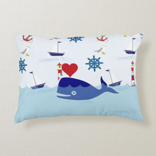Coussins Décoratifs Baleine marine mignonne
