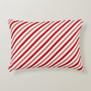 Coussins Décoratifs Bandes de bonbons rouges et blancs (petite échelle
