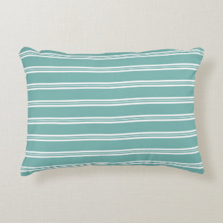Coussins Décoratifs Bandes minimalistes vert et blanc