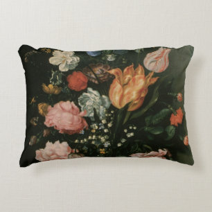 Coussins Décoratifs Baroque Floral Vintage, Vase de fleurs dans une ni