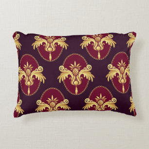 Coussins Décoratifs Baroque Gold Sconce Magenta Motif
