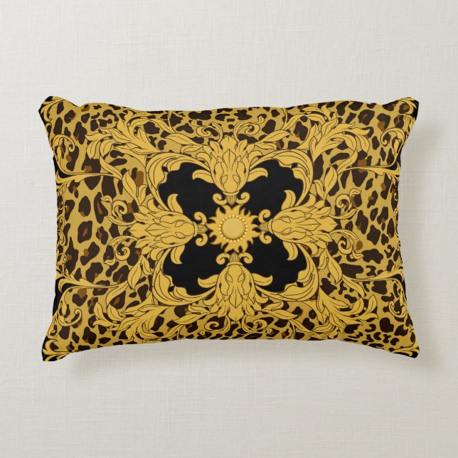 Coussins Décoratifs Baroque léopard, Poster de animal orné (Devant)