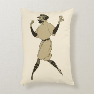Coussins Décoratifs Base-ball vintage, joueur de baseball victorien