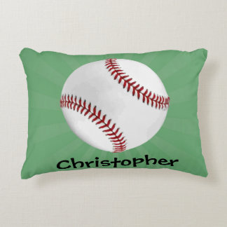 Coussins Décoratifs Baseball personnalisé sur Garçons verts