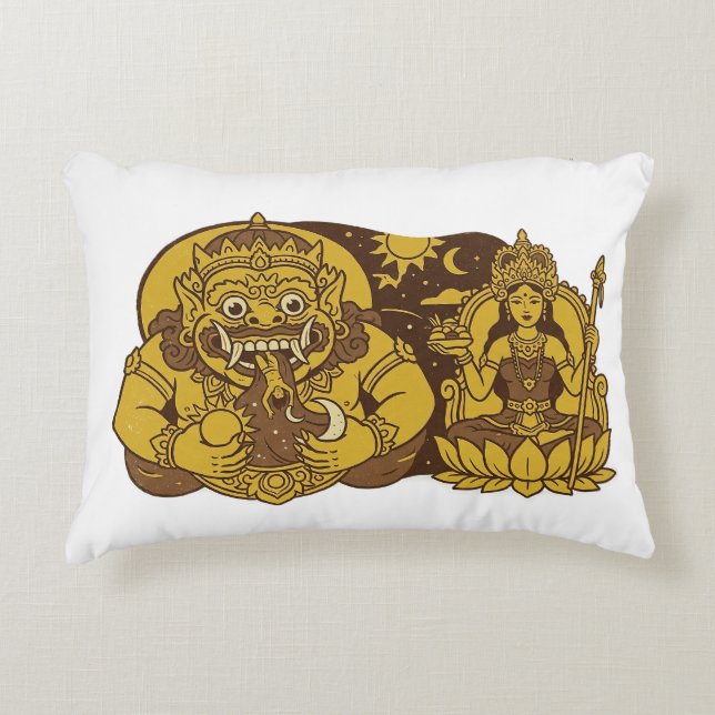 Coussins Décoratifs Batara Kala et Dewi Setesuyara (Devant)