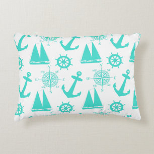 Coussins Décoratifs Bateau côtier bleu turquoise