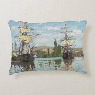 Coussins Décoratifs Bateaux de Claude Monet montant sur la Seine à