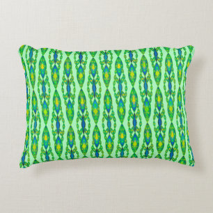 Coussins Décoratifs Batik tribal - menthe, vert vert et bleu