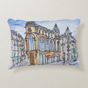 Coussins Décoratifs Bâtiments sur la rue Réaumur, Paris, France