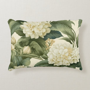 Coussins Décoratifs Beau motif floral blanc classique