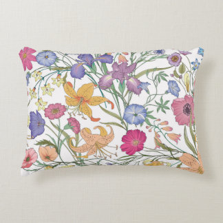 Coussins Décoratifs Beau motif floral transparent. illustr