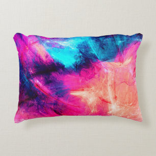 Coussins Décoratifs Beau motif futuriste multicolore froid. Abst