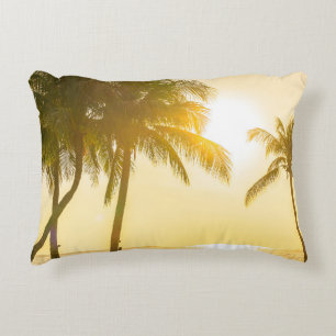 Coussins Décoratifs Beau paysage de mer océan avec silhouette c