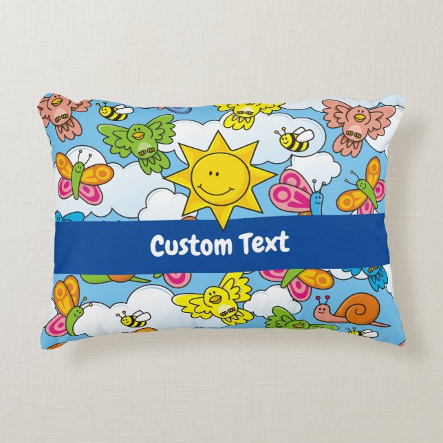 Coussins Décoratifs Bébé Animaux Arrière - plan (Devant)
