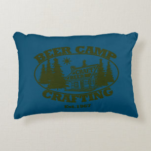 Coussins Décoratifs Beer Camp Crafting Est.1967 Bleu