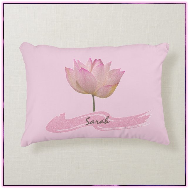 Coussins Décoratifs Belle Fleur de Lotus Rose (Créateur téléchargé)