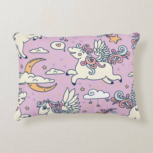 Coussins Décoratifs Belle nuit Pegasus : Carton mignon (Devant)