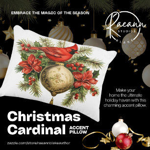 Coussins Décoratifs Belle oreiller d'accent de cardinal de Noël