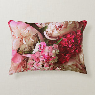 Coussins Décoratifs Belles fleurs d'été. Bouquet de pivoine rose et