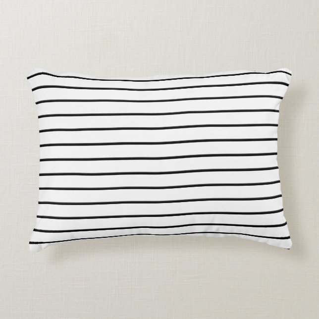 Coussins Décoratifs Belles rayures blanches noires (Devant)