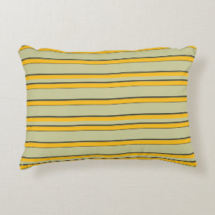 Coussins Décoratifs Belles rayures jaunes modernes
