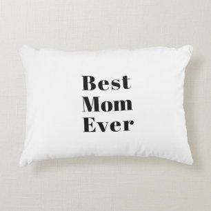 Coussins Décoratifs Best Mom Ever noir blanc moderne typographie chic