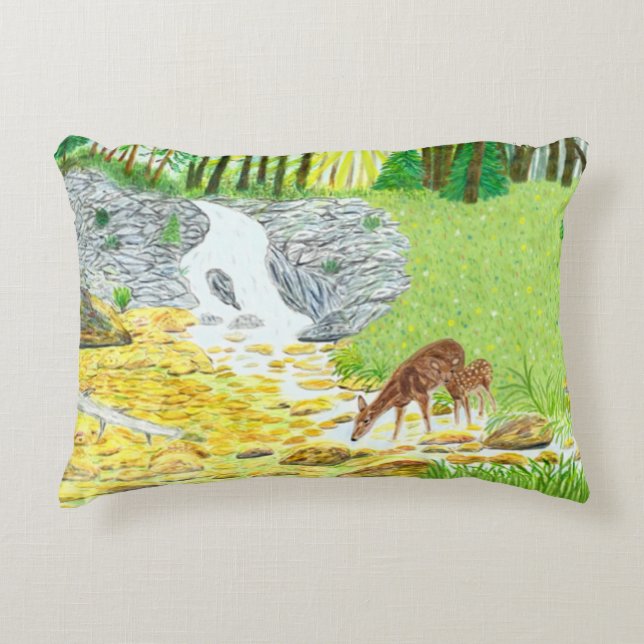 Coussins Décoratifs Biche et faon (Devant)