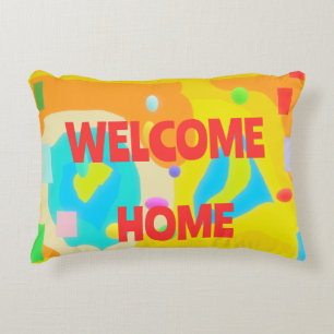 COUSSINS DÉCORATIFS BIENVENUE À LA MAISON ART PAR SIXSOX COULEURS BRIT