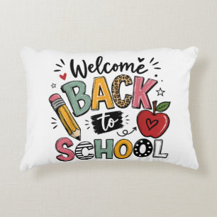 Coussins Décoratifs Bienvenue à l'école Enseignant Élève Premier Jour