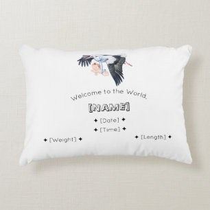 Coussins Décoratifs Bienvenue dans la barre World Custom Name & Birth