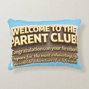 Coussins Décoratifs Bienvenue dans le club des parents félicitations t