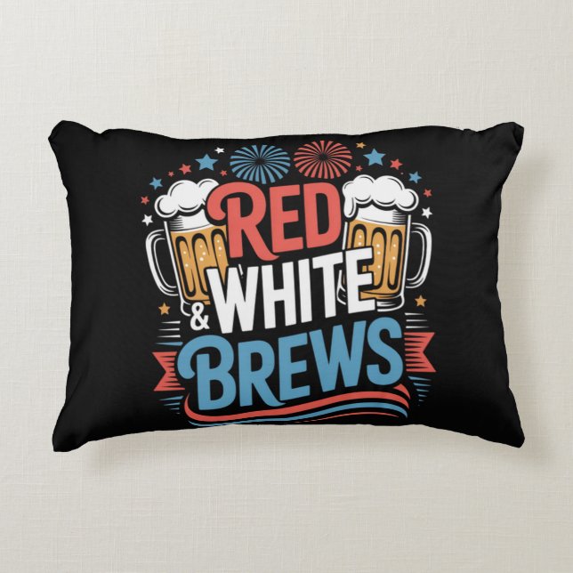 Coussins Décoratifs Bière 4 juillet (Devant)