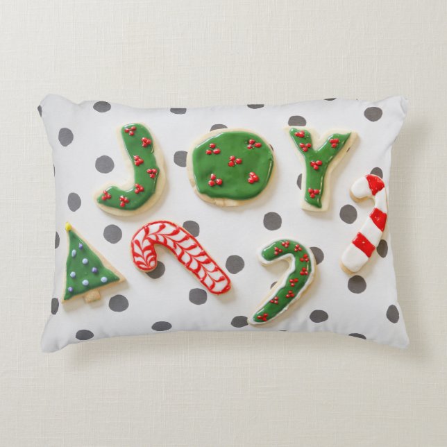 Coussins Décoratifs Biscuits de Noël de joie (Devant)