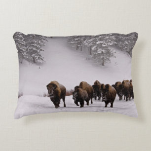 Coussins Décoratifs Bison en hiver