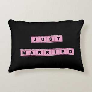 Coussins Décoratifs Black Pink vient de se marier