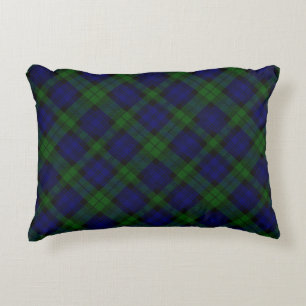 Coussins Décoratifs Black Watch Tartan bleu vert Plaid