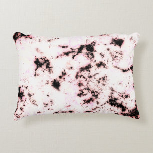 Coussins Décoratifs Blanc Noir Rose Marbre Peinture Éclaboussure Abst