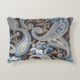 Coussins Décoratifs Bleu Brown Vintage Paisley Light