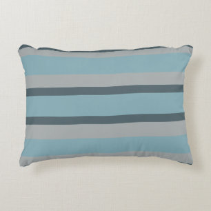 Coussins Décoratifs Bleu et gris rayé