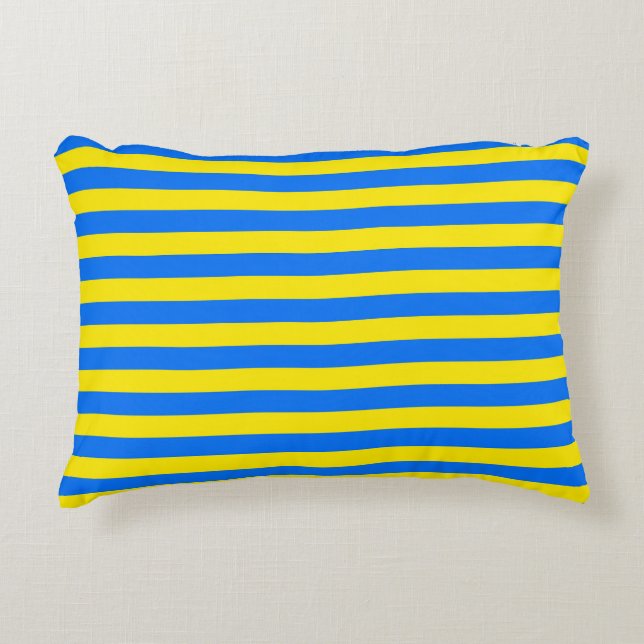 Coussins Décoratifs Bleu et jaune (Devant)