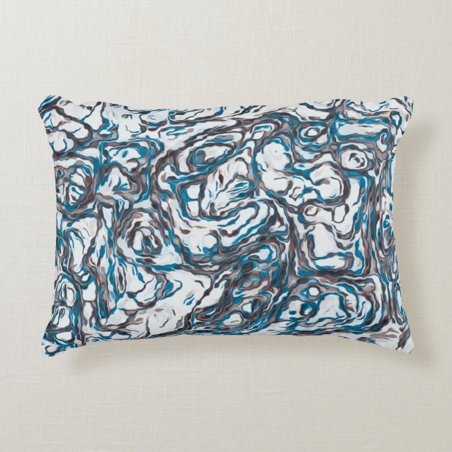 Coussins Décoratifs Bleu et marron  (Devant)