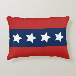 Coussins Décoratifs Bleu et rouge patriotique avec étoiles