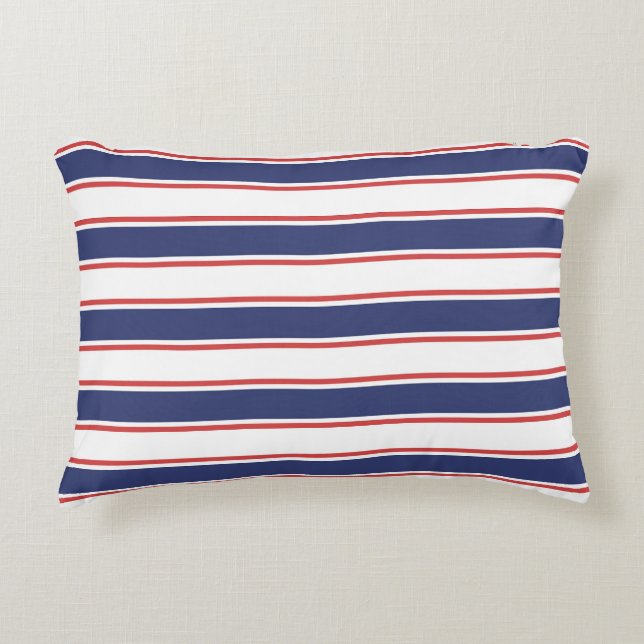 Coussins Décoratifs Bleu marine et rouge (Devant)
