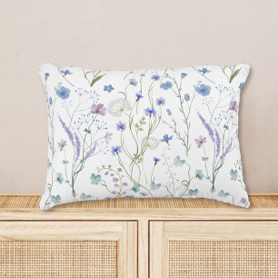Coussins Décoratifs Bleu pourpre joli Fleur sauvage motif floral