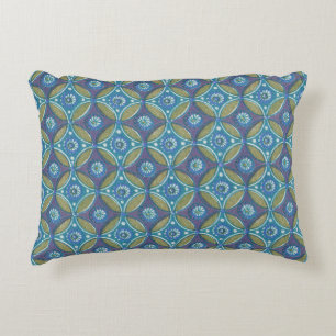 Coussins Décoratifs Bleu vert Rustique Boho Motif circulaire géométriq