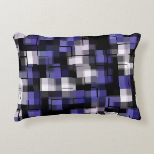 Coussins Décoratifs Bleu violet noir blanc tendance