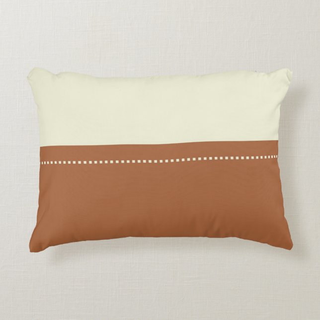 Coussins Décoratifs Bloc de couleur beige Brown (Devant)